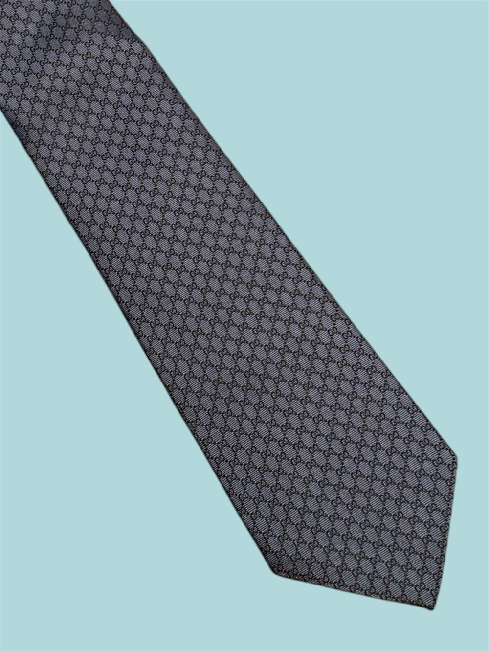 Gucci GG navy Patterned Silk Tie